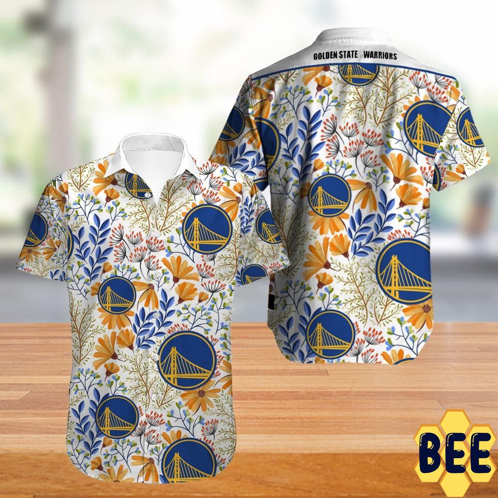 Golden State Warriors Nba Tropical Flower Trending Hawaiian Shirt-1