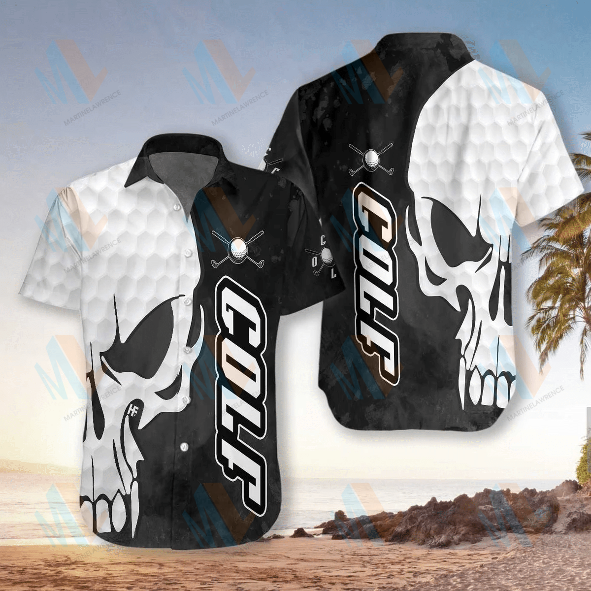 Golf And Skull Hawaiian Shirt-1