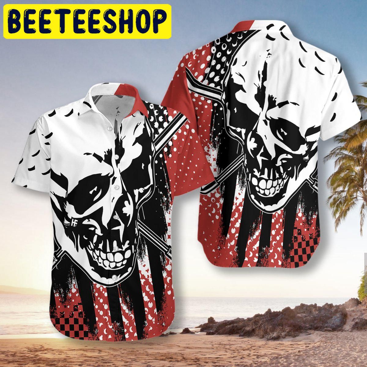 Golf Blade Skull Unisex Hawaiian Shirt-1