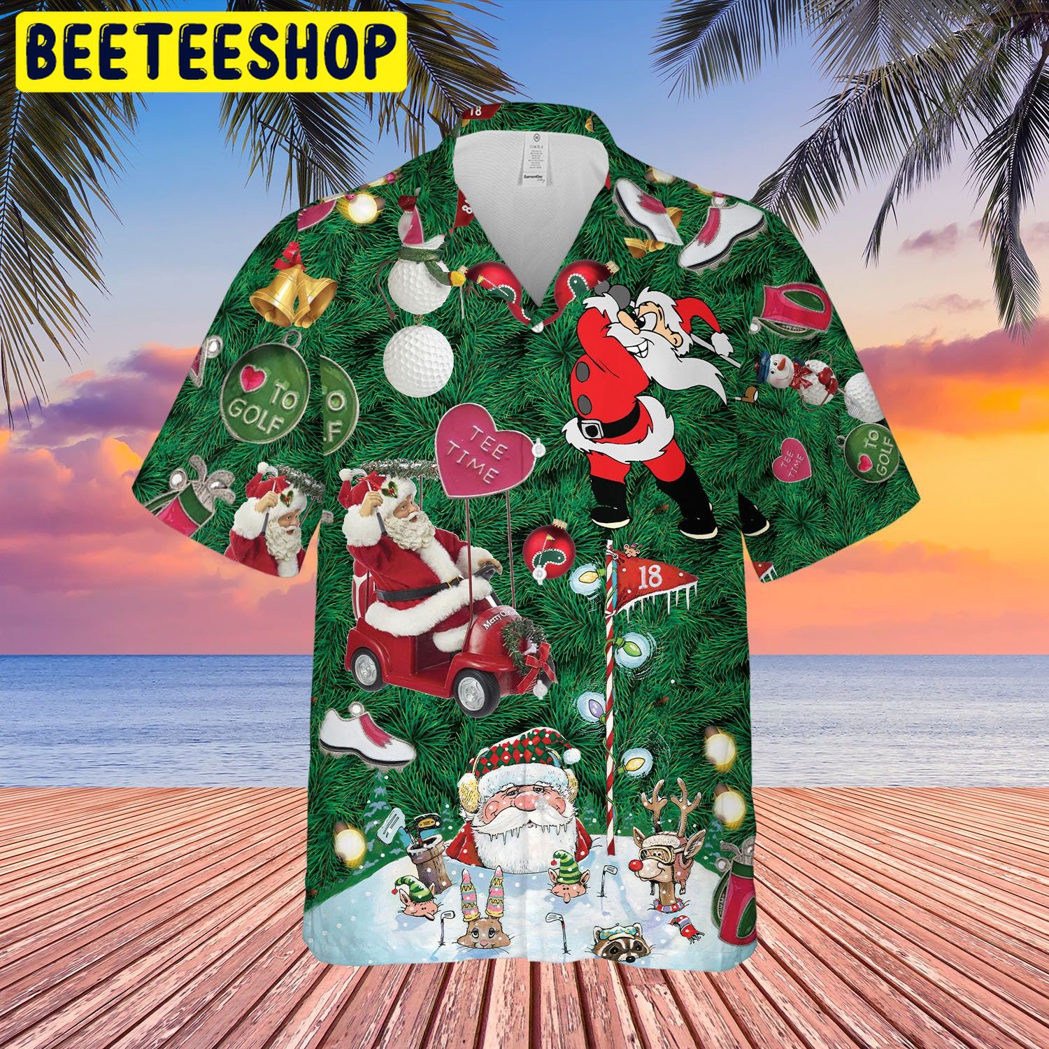 Golf Lovers Christmas Trending Hawaiian Shirt-1
