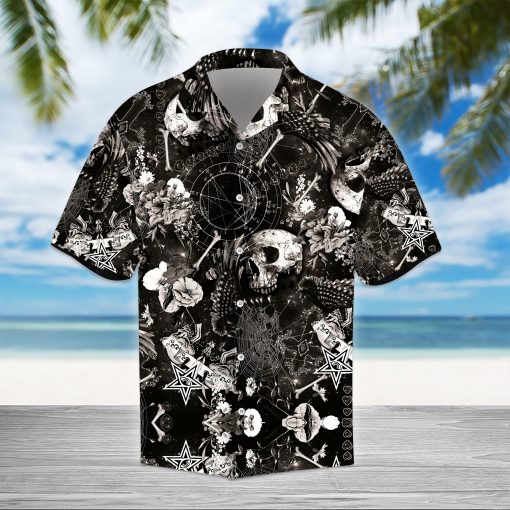 Gothic Pattern Hawaiian Shirt – Gift For Skull Lover