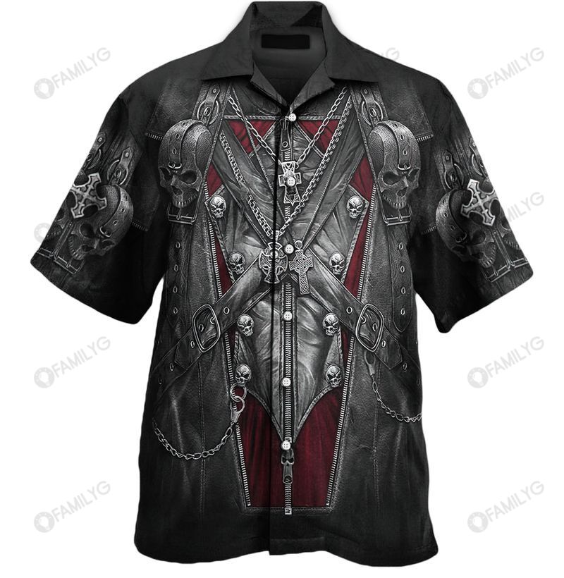 Gothic Skull Art Unisex Hawaiian Shirt Summer Hawaiian