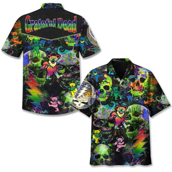 Grateful Dead Skull Hawaiian Shirt