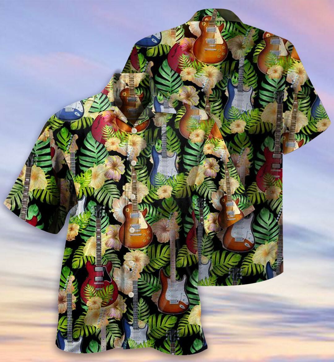 Guitar 3d All Over Printed Hawaiian Shirt