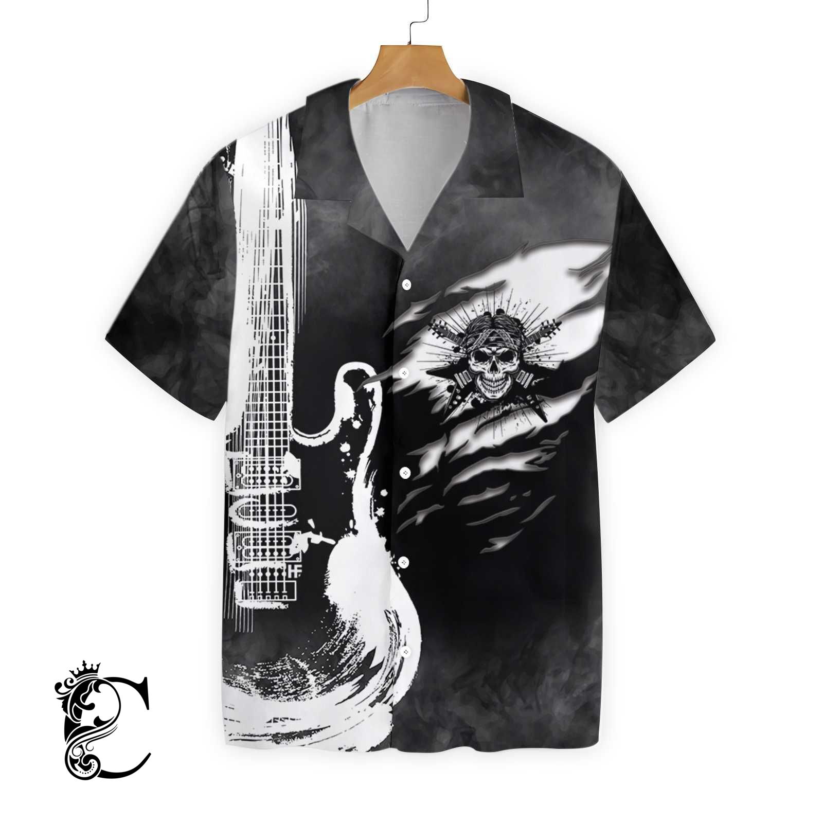 Guitar And Skull Ez24 0303 Hawaiian Shirt-1