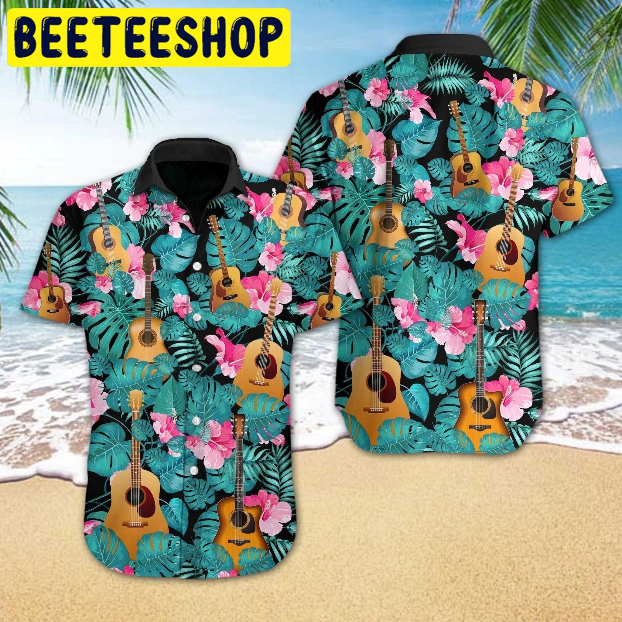 Guitar Tropical Hawaiian Shirt-1