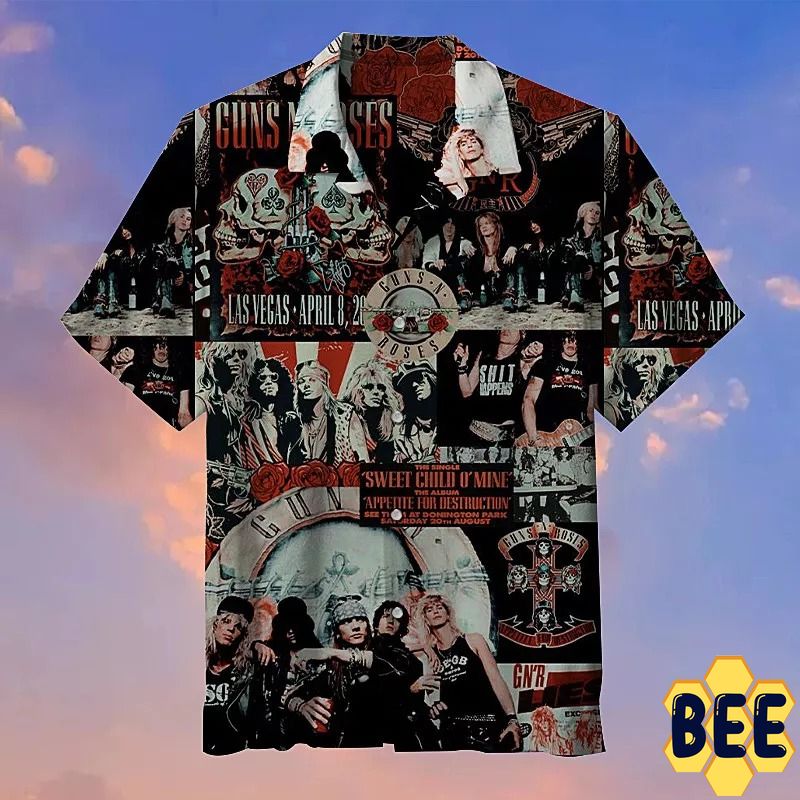 Guns And Roses Rock Band Trending Hawaiian Shirt-1