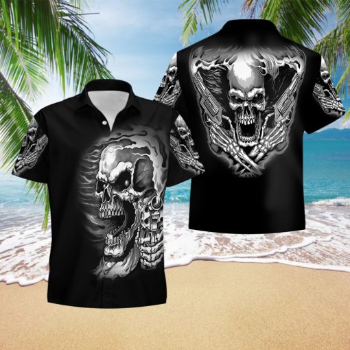 Guns Hawaiian Shirt – Gift For Skull Lover