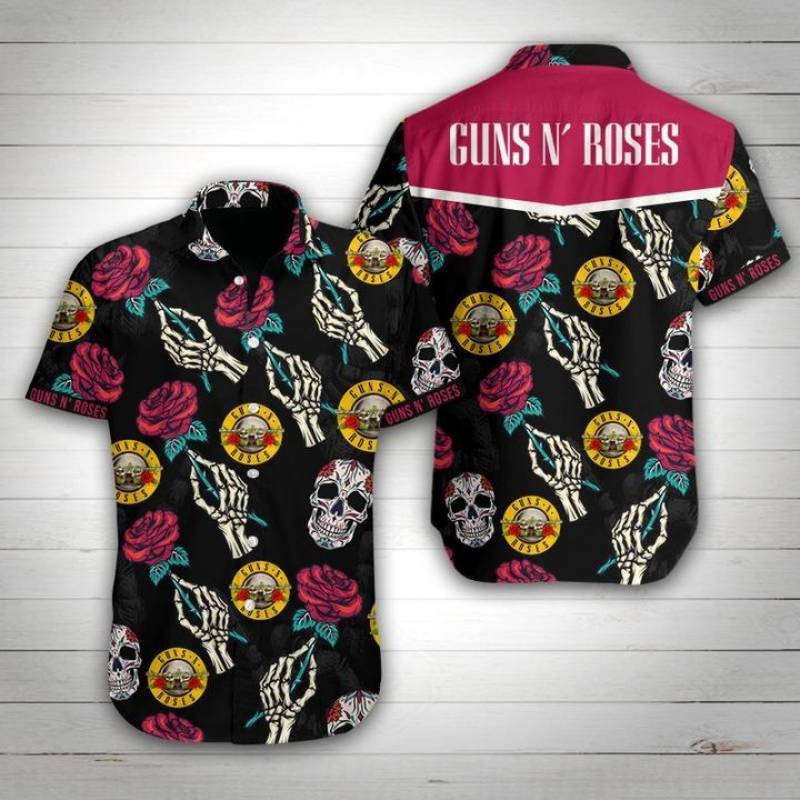 Guns N Roses Skull Hawaiian Shirt