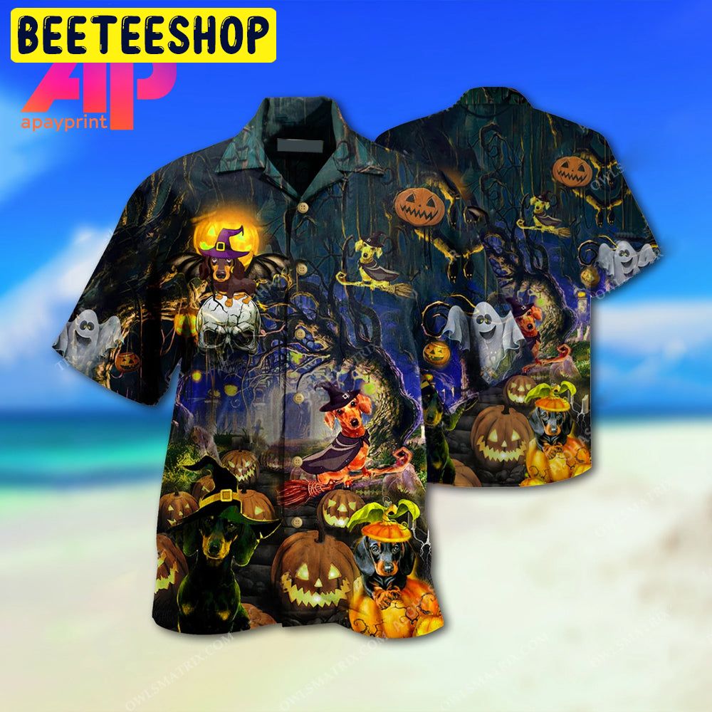 Halloween And Dogs Trending Hawaiian Shirt-1