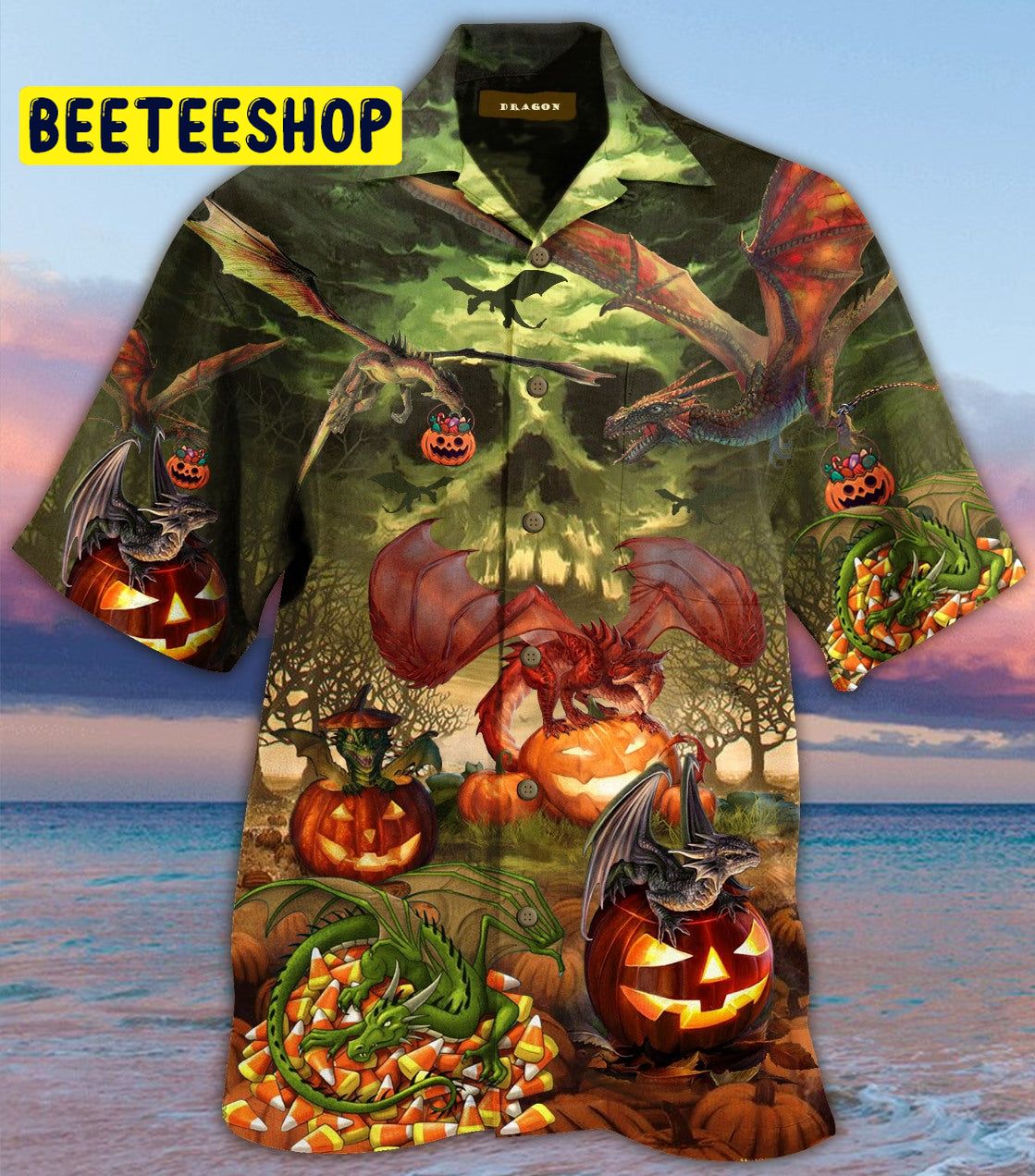 Halloween And Dragons Trending Hawaiian Shirt-1