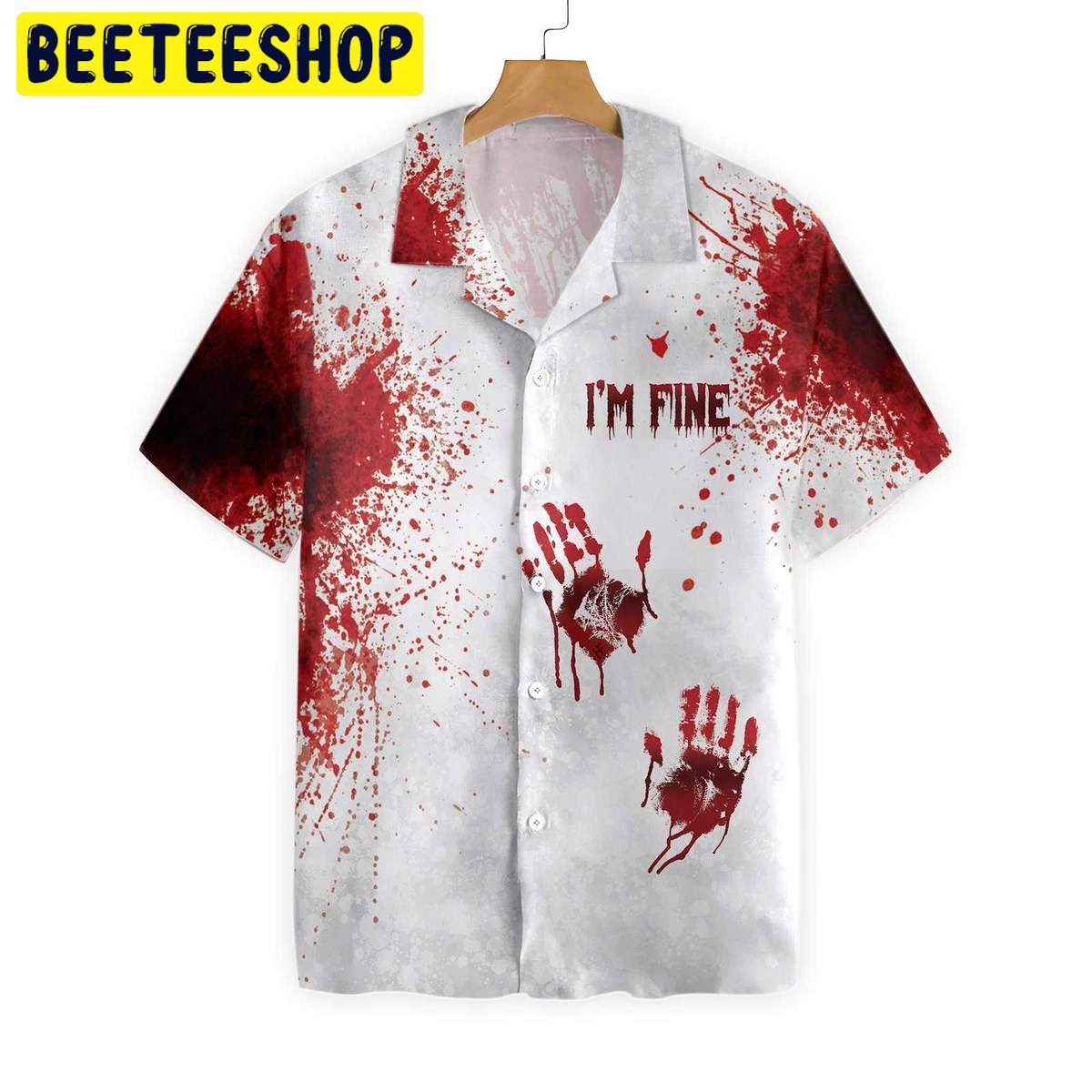 Halloween Blood Splatter Trending Hawaiian Shirt-1