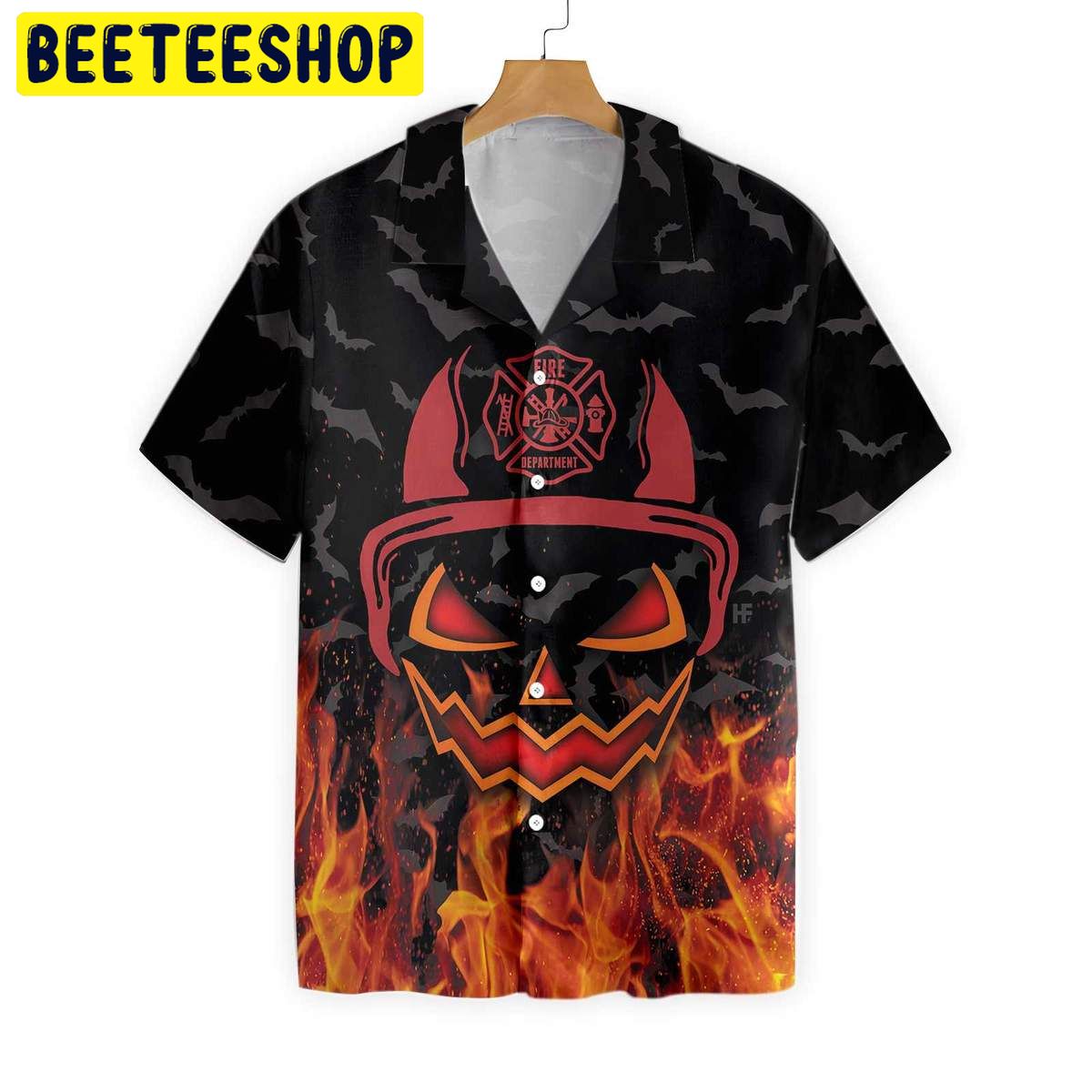 Halloween Firefighter Trending Hawaiian Shirt-1