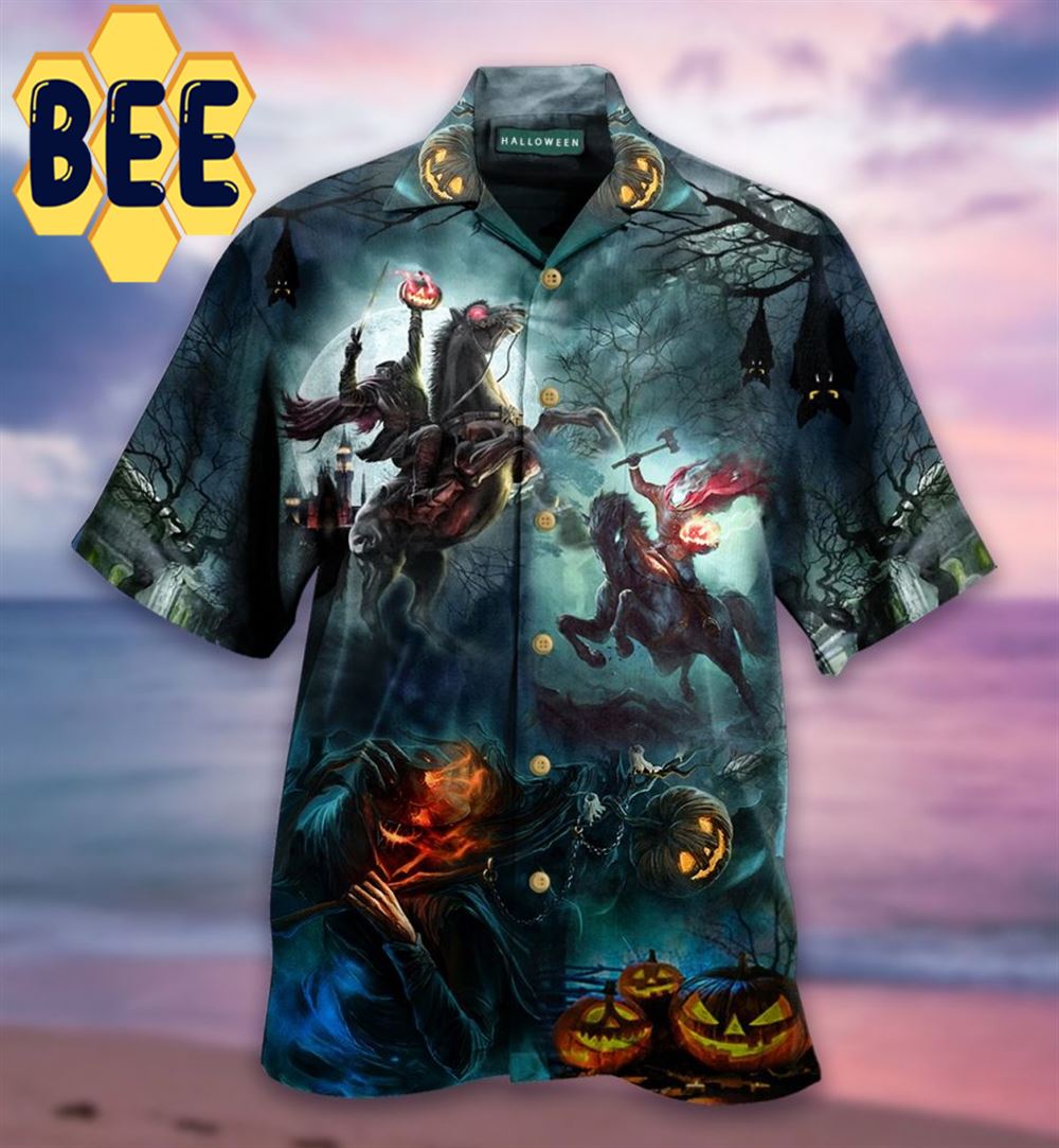 Halloween Headless Horseman Hawaiian Shirt-1