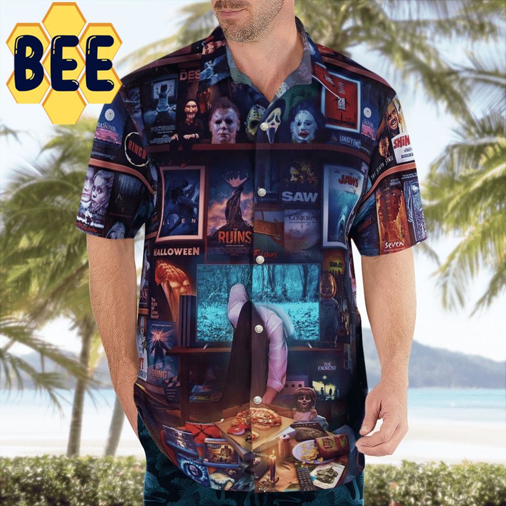 Halloween Horror Movies Hawaiian Shirt-1