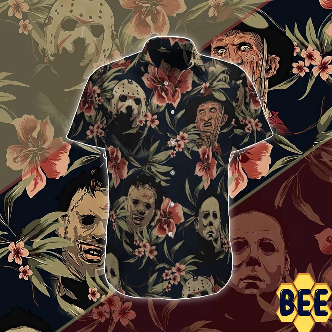 Halloween Horror Movies Killer Face Trending Hawaiian Shirt-1