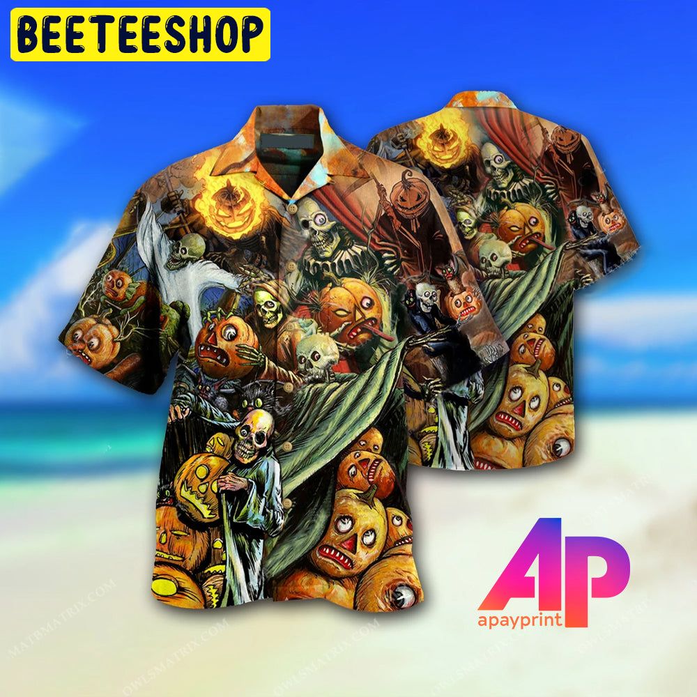 Halloween Pumpkin Scary Trending Hawaiian Shirt-1