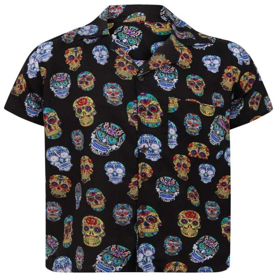 Halloween Skull Hawaiian Aloha Shirts