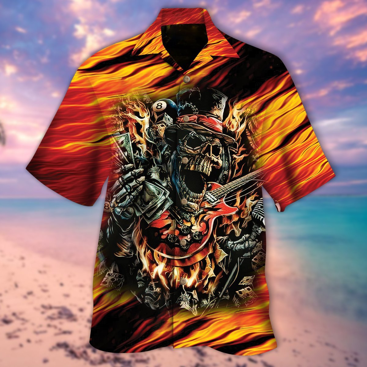 Halloween Skull Hawaiian Shirt For Men Women