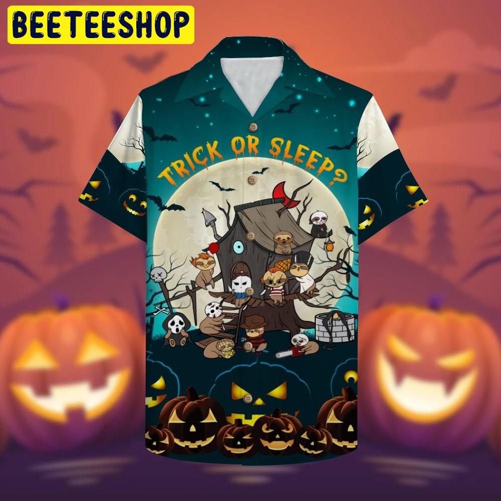 Halloween Trick Or Sleep Trending Hawaiian Shirt-1