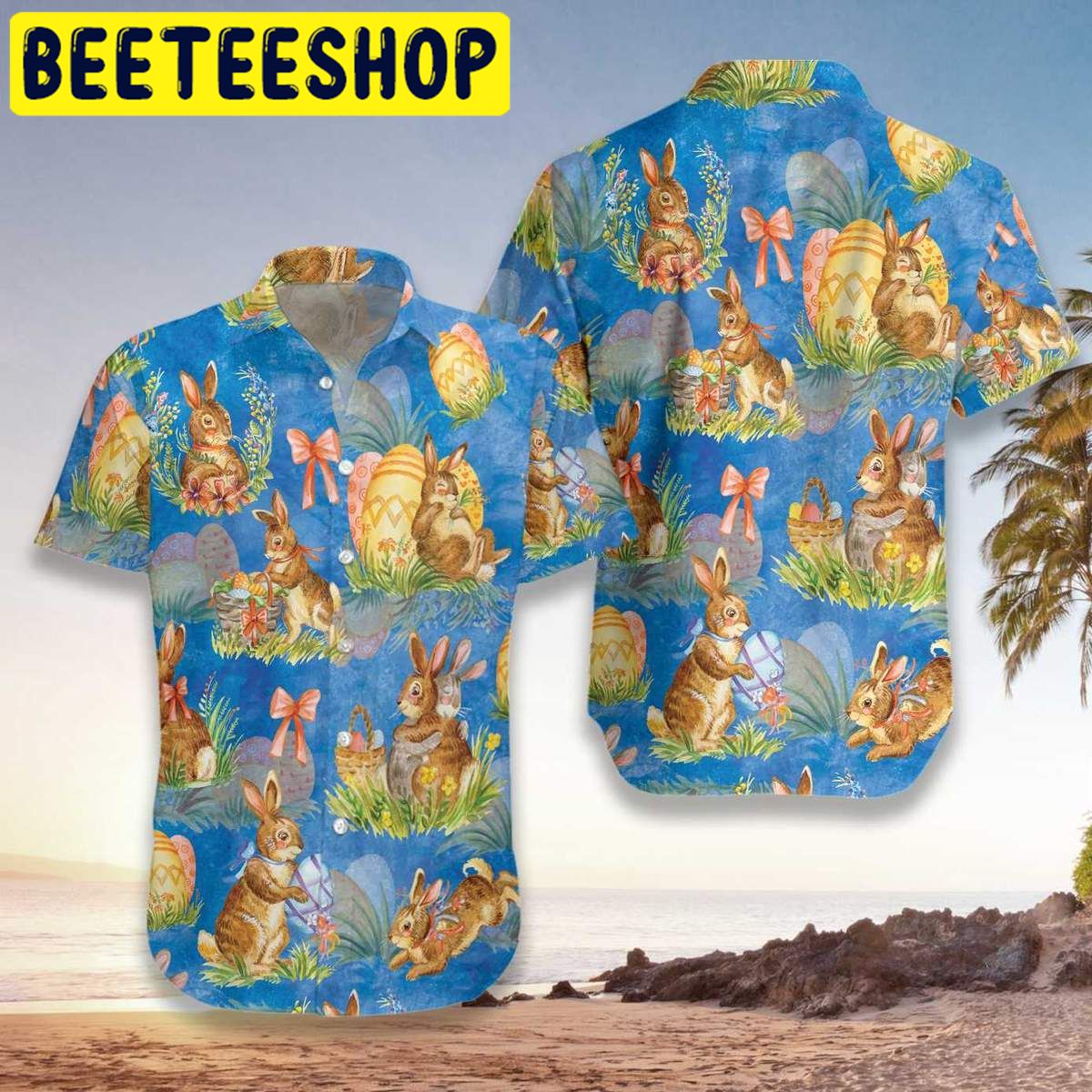 Happy Easter Day Bunny Hawaiian Shirt-1