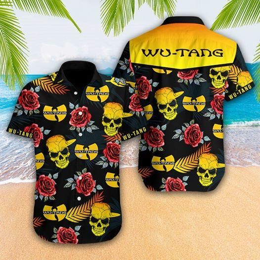 Hawaii Shirt – Wu Tang Skull Roses Hawaiian Shirt