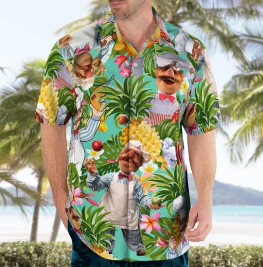 Hawaii Summer Chef Shirt Hawaiian Beach Flowers Shirt