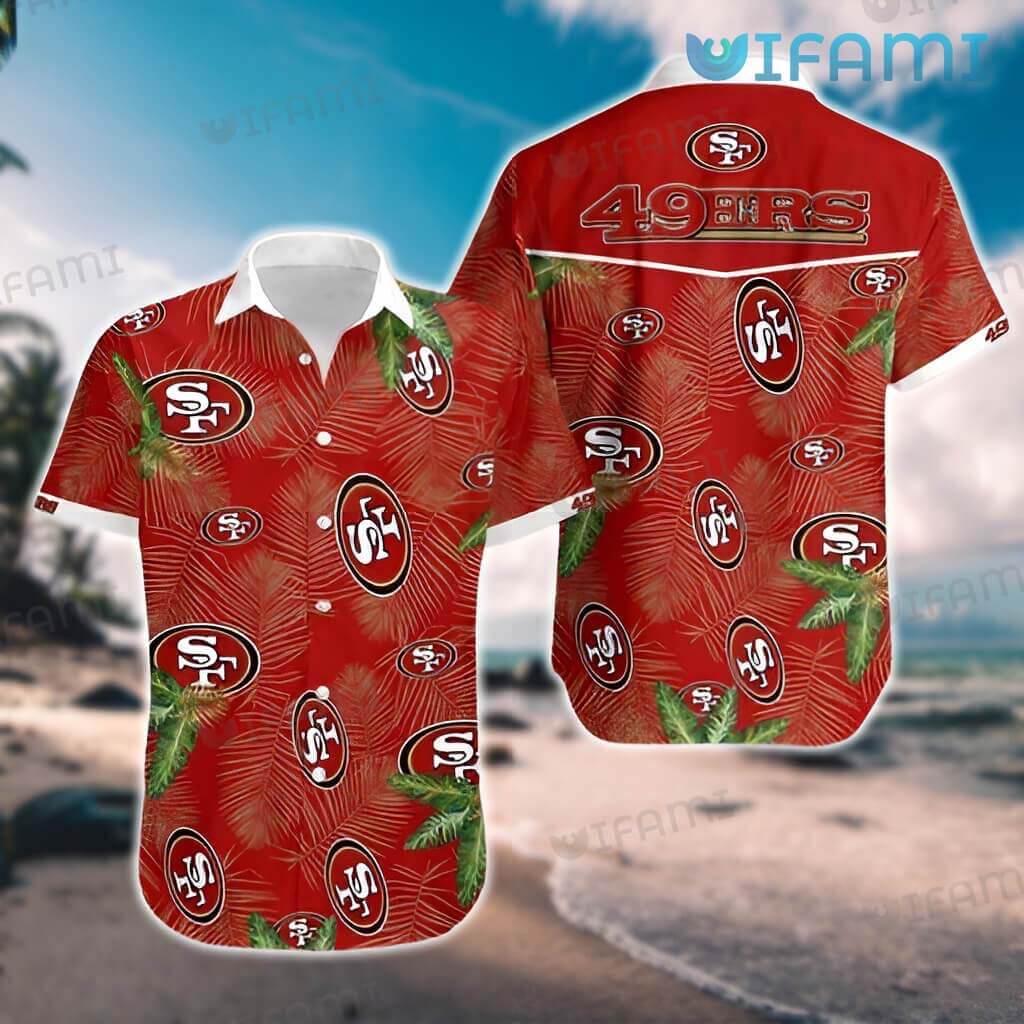 Hawaiian 49ers Shirt Tropical Leaves San Francisco 49ers Gift