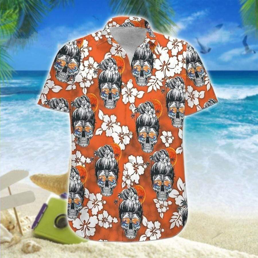 Hawaiian Aloha Shirts Beach Soul Skull-1