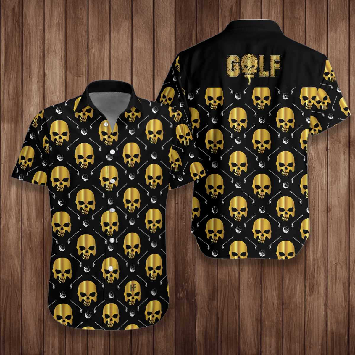 Hawaiian Aloha Shirts Golf And Golden Skull Hawaiian Shirt For Men Hawaiian Shirt