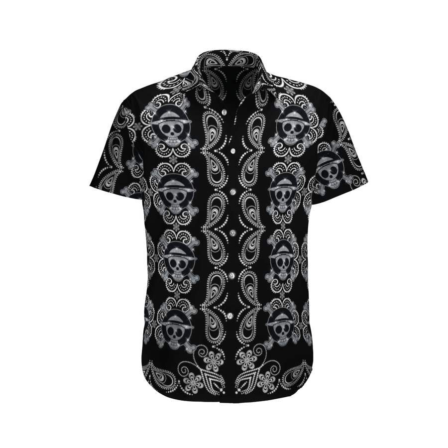 Hawaiian Aloha Shirts Luffy Skull Pattern