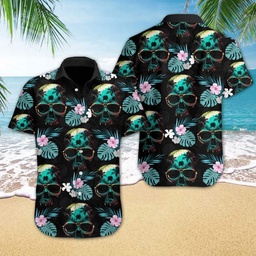 Hawaiian Aloha Shirts Skull Beach