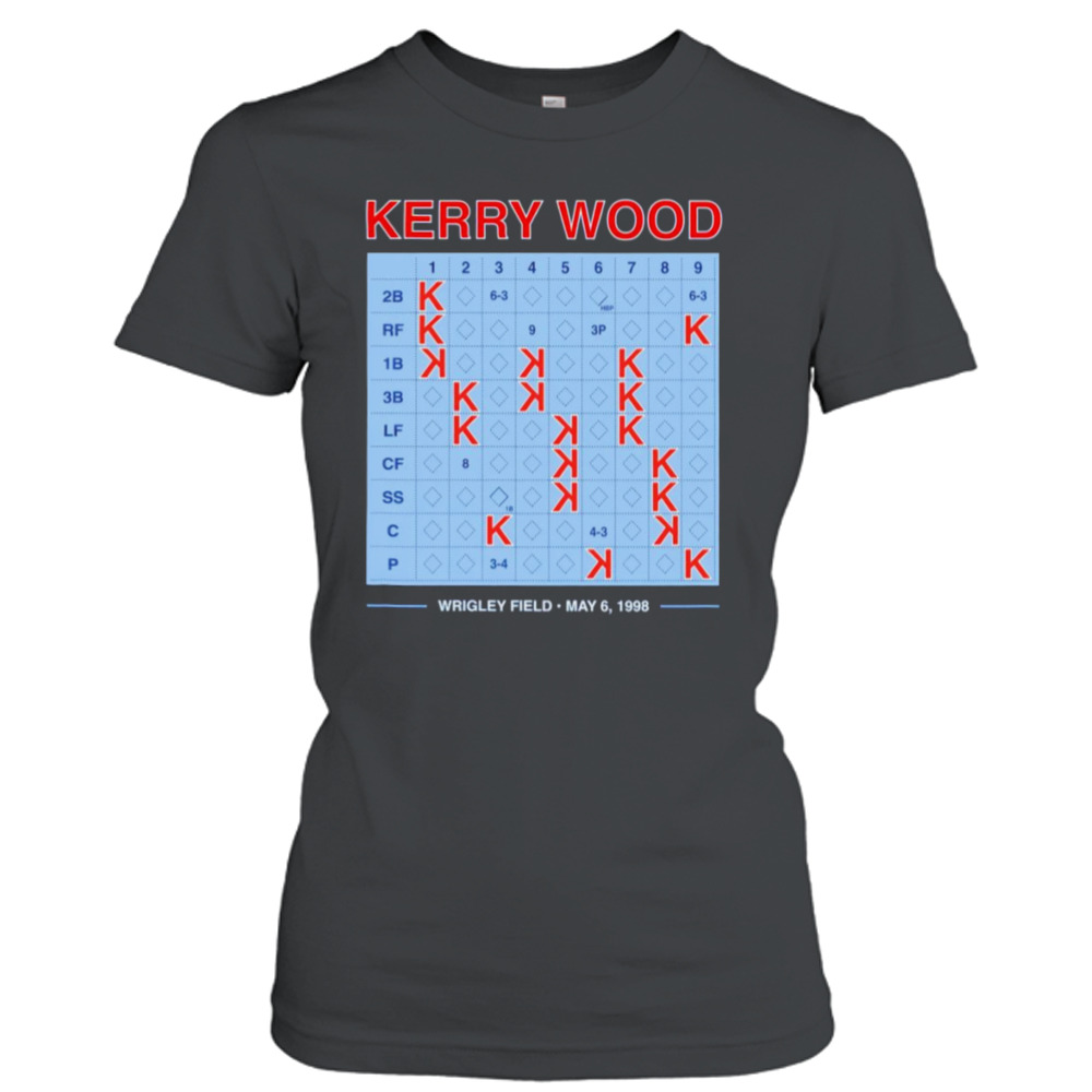 Kerry Wood 20 Strikeout Scorecard Shirt, hoodie, sweater, long