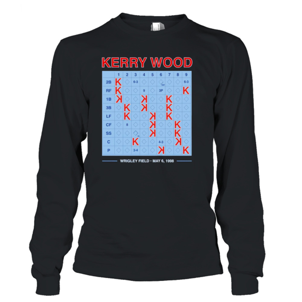 Kerry Wood 20 Strikeout Scorecard Shirt, hoodie, sweater, long