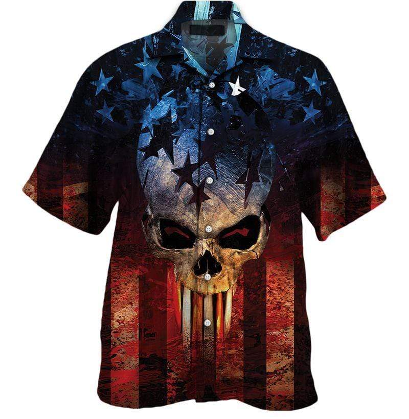 Hawaiian Aloha Shirts Us Patriot Skull-1