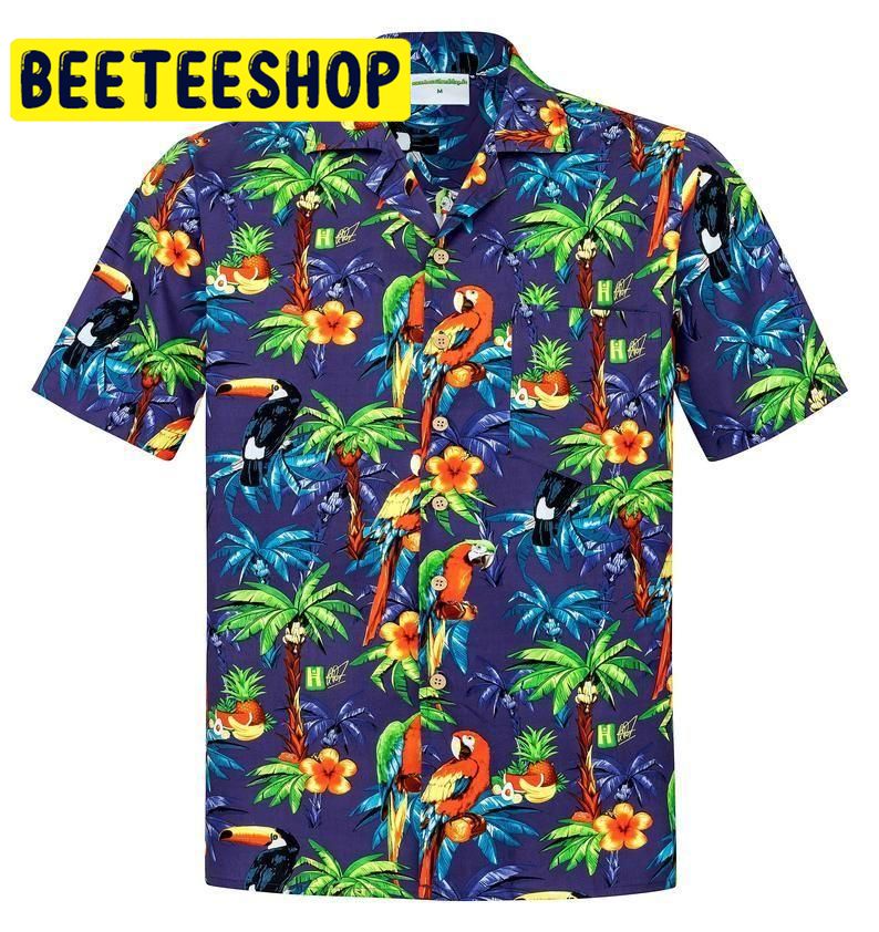 Hawaiian Parrots Multicolor Unique Design Hawaiian Shirt-1