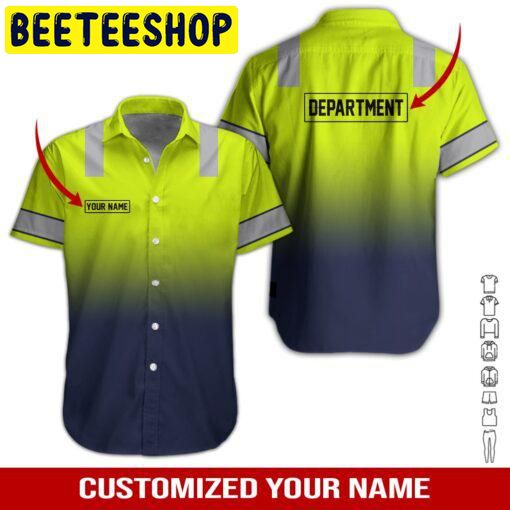 Heavy Equipment Workwear Custom Name Hawaiian Shirt 6359-1