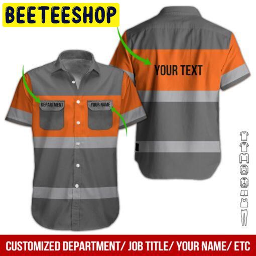 Heavy Equipment Workwear Custom Name Hawaiian Shirt 7359-1