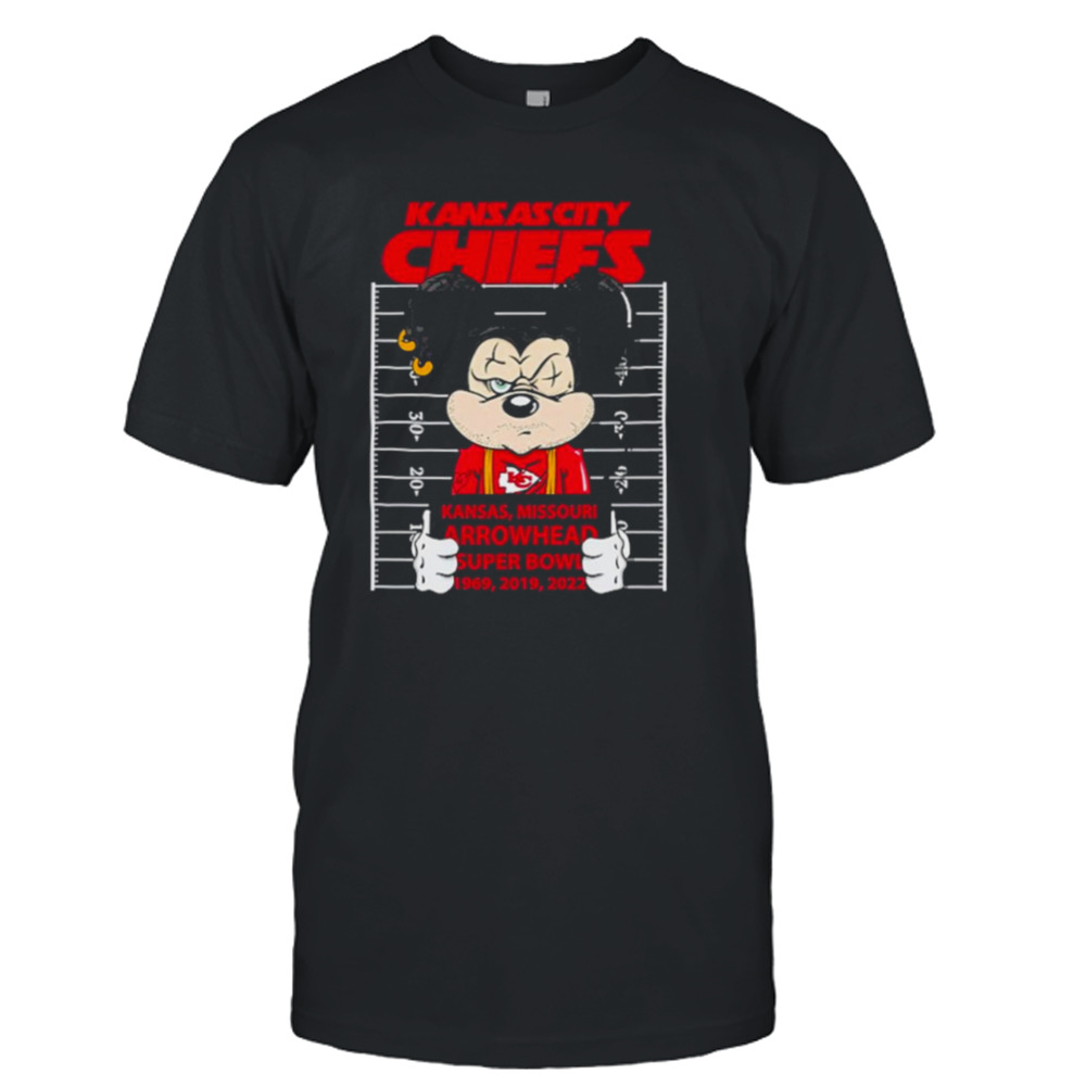 Kansas City Chiefs Mickey Mouse Kansas Missouri Arrowhead Super Bowl 1969 2019 2022 Shirt