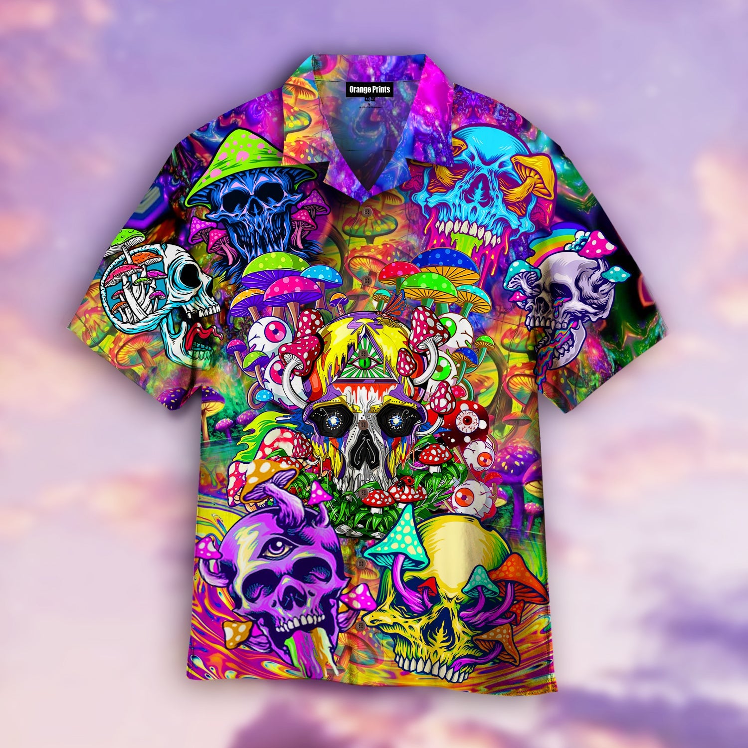 Hippie Skull Hawaiian Shirt For Men Women