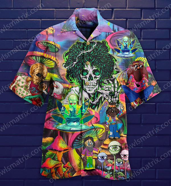 Hippie Skull Peace Life Color Limited – Hawaiian Shirt 46 Hawaiian Shirt