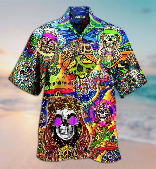 Hippie Skull Rock And Roll Limited – Hawaiian Shirt