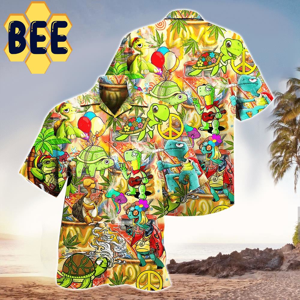 Hippie Turtles Hawaiian Shirt-1