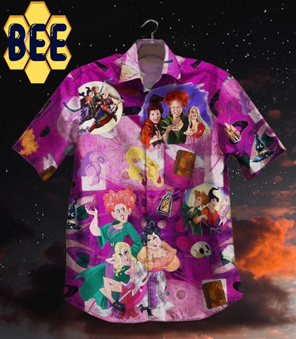 Hocus Pocus Sanderson Sisters Movie Halloween Hawaiian Shirt-1