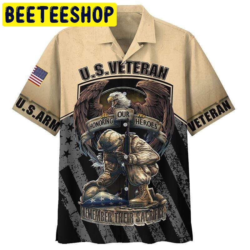 Honoring Our Heroes Remember Their Sacrifice Us Army Veteran Hawaiian Shirt-1