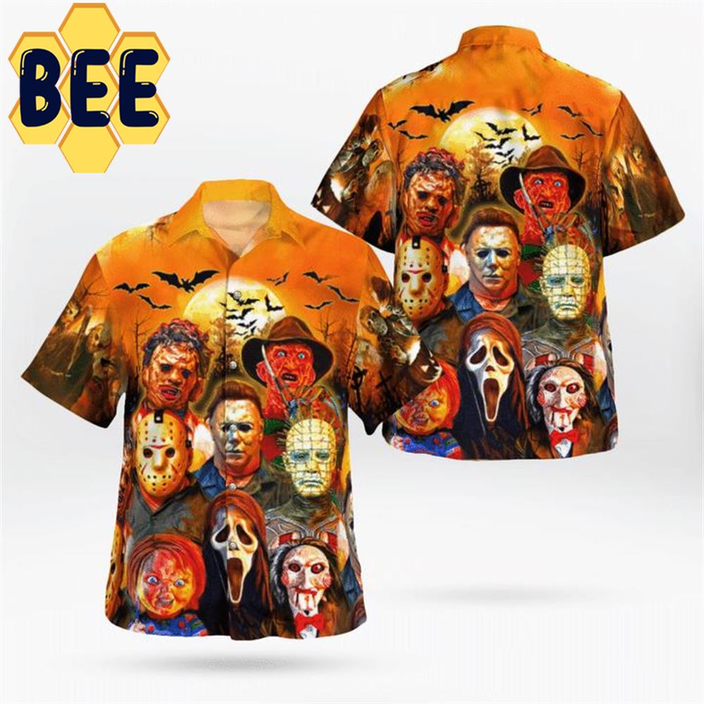 Horror Characters Movie Trick Or Treat Halloween Hawaiian Shirt-1