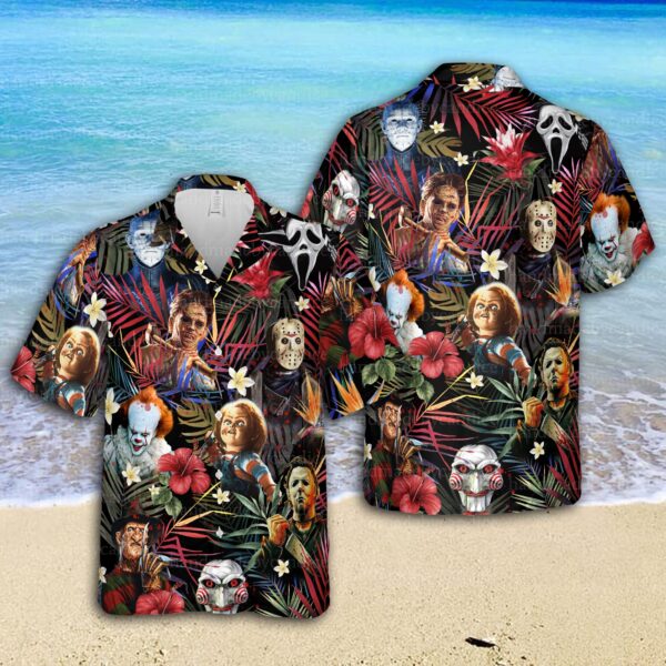 Horror Movie Characters Hawaiian Shirt