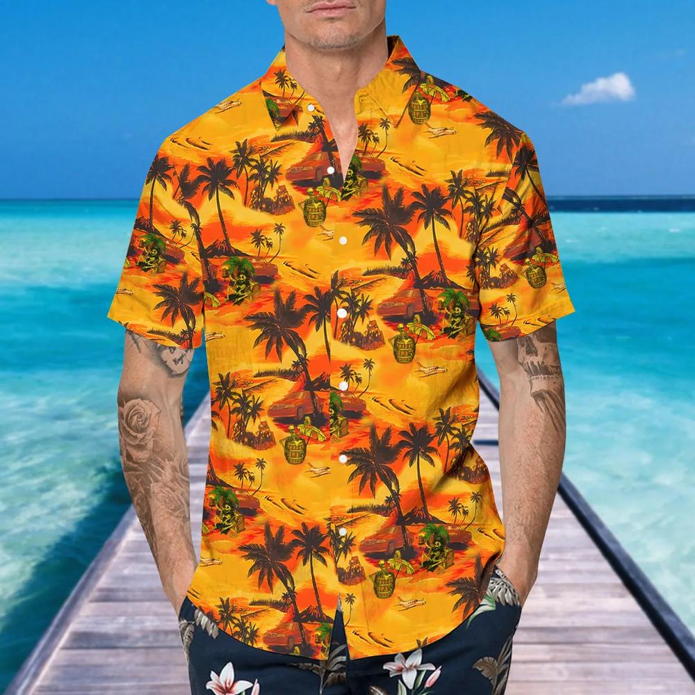 Hot Summer Beach Skull Hawaiian Shirt