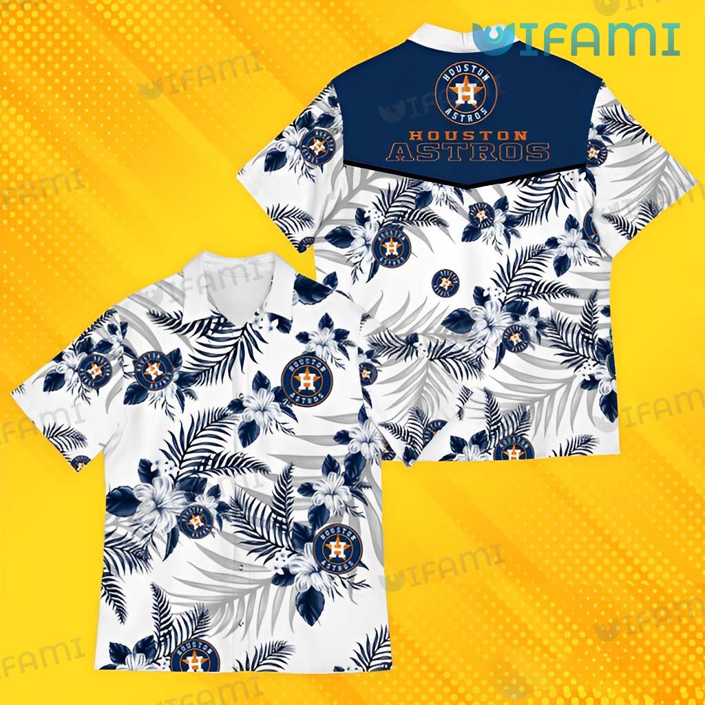 Houston Astros Hawaiian Shirt Palm Leaf Hibiscus Flower Astros Gift