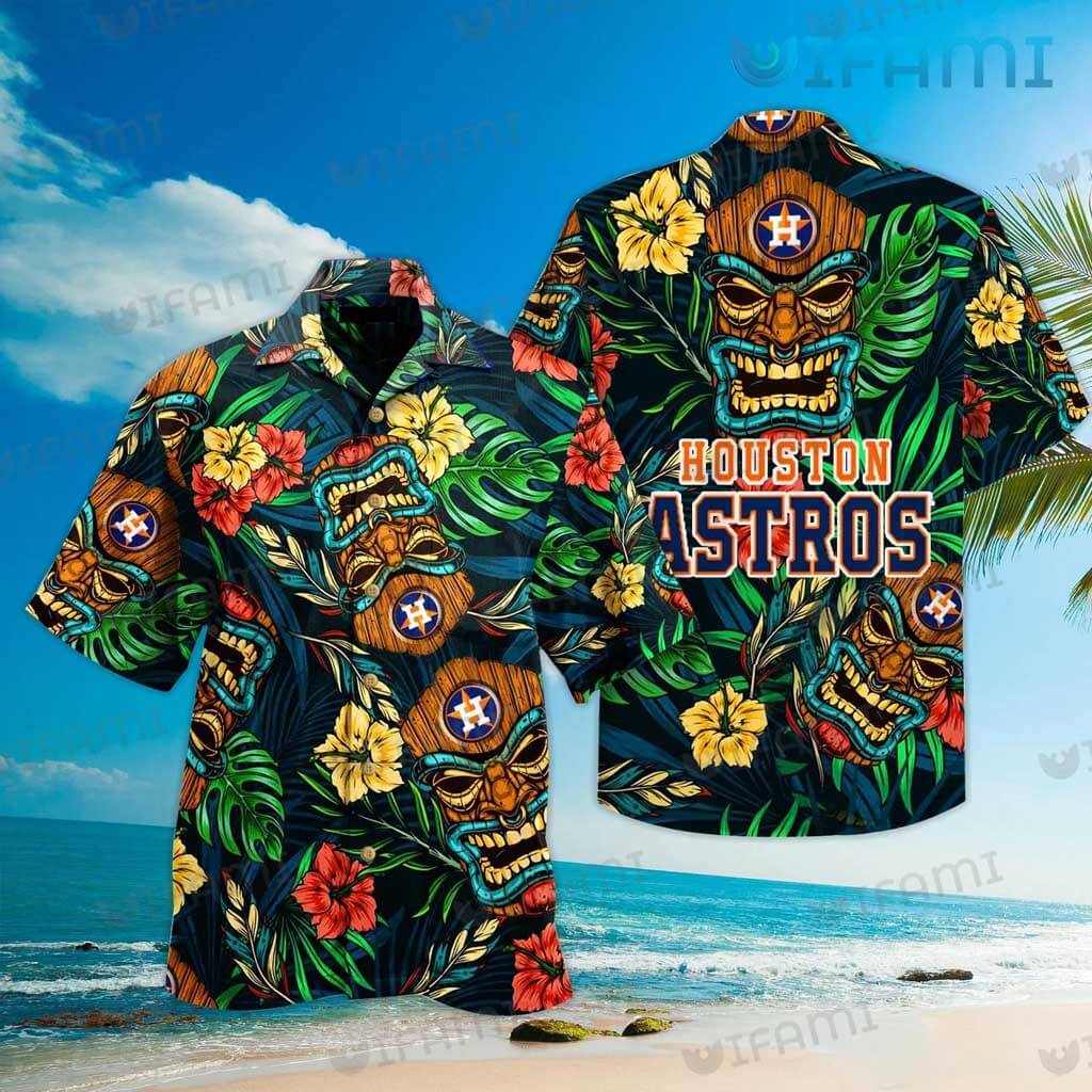 Houston Astros Hawaiian Shirt Tiki Tribal Mask Astros Gift